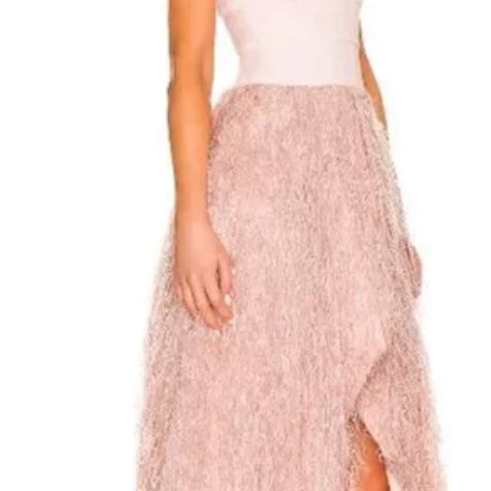 BCBG Faux Feather Gown Size 6